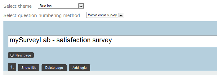 Edit survey title