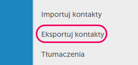 eksportuj kontakty