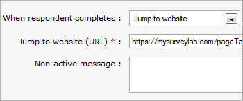 Custom survey redirect