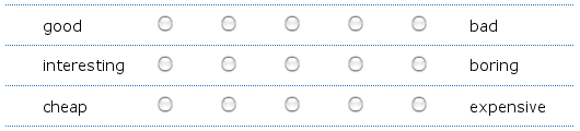 semantic scale without labels