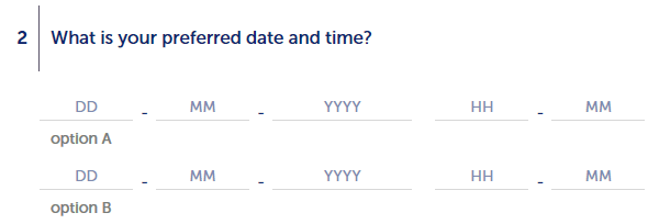 date or time