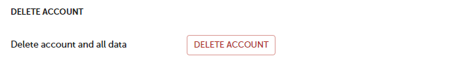 Delete account