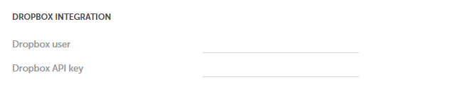 Dropbox integration