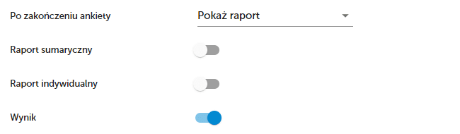 Raport na zakończenie