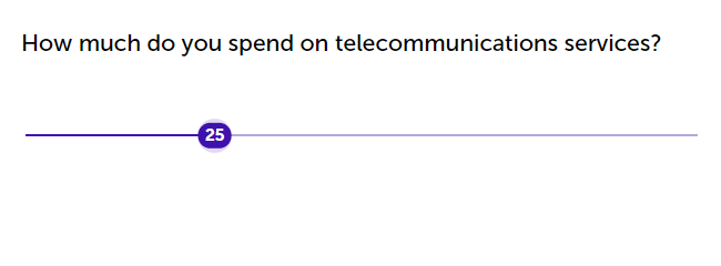 Numerical or slider type of questions