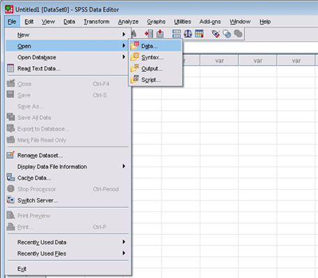 SPSS - CSV import tutorial (step 1)