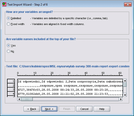 SPSS - CSV import tutorial (step 4)