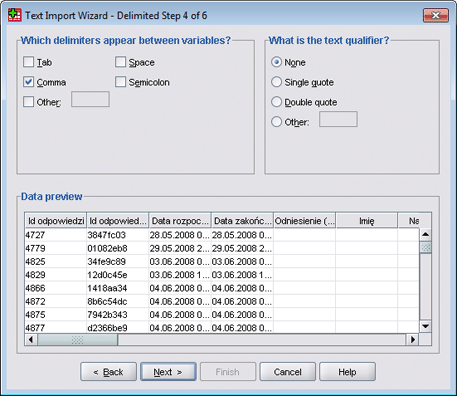 SPSS - CSV import tutorial (step 6)