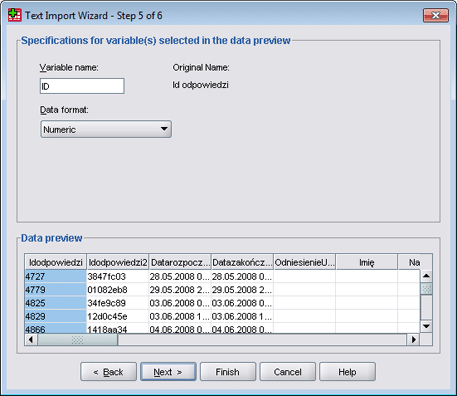 SPSS - CSV import tutorial (step 7)