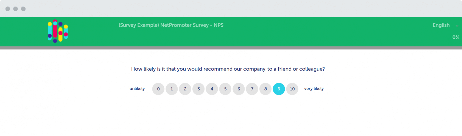 Survey example - NPS
