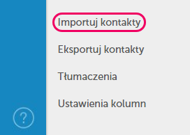importuj kontakty