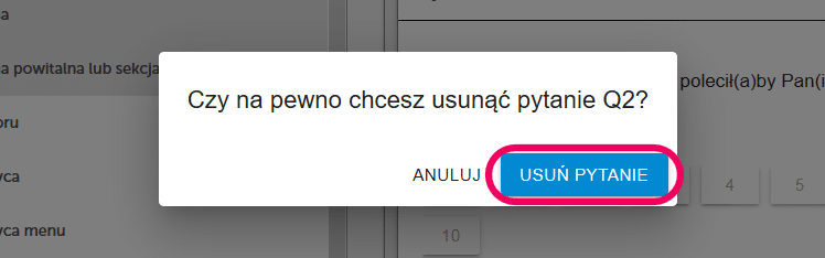 potwierdź usuwanie