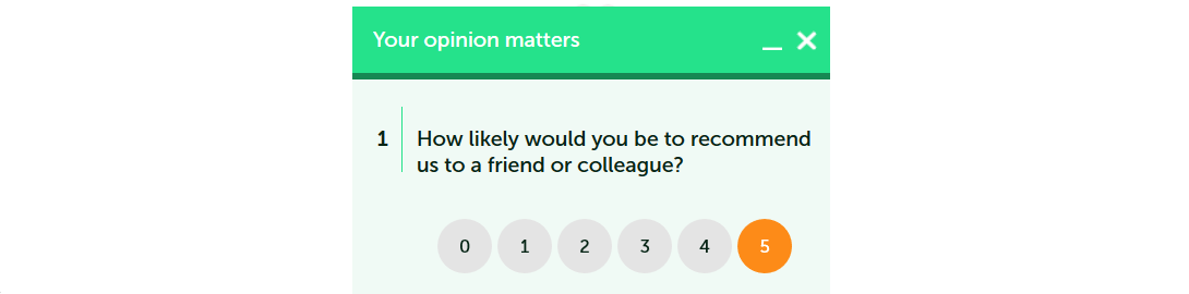 survey widgets NPS question