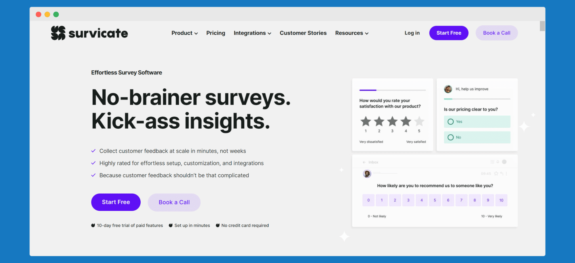 Survicate for building powerful forms