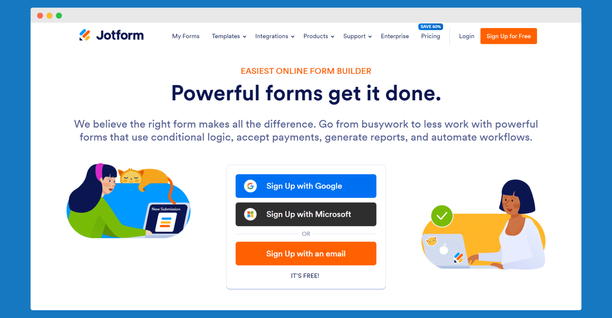 Jotform's website