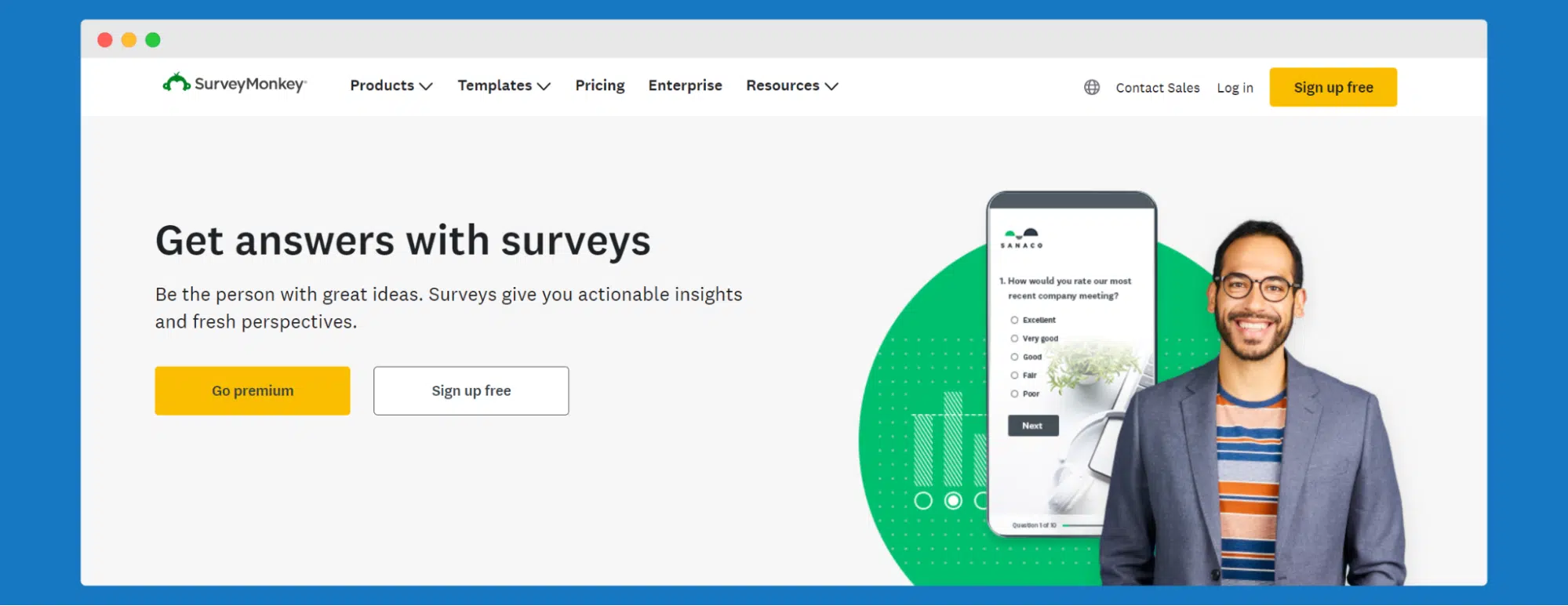 Survey Monkey's website