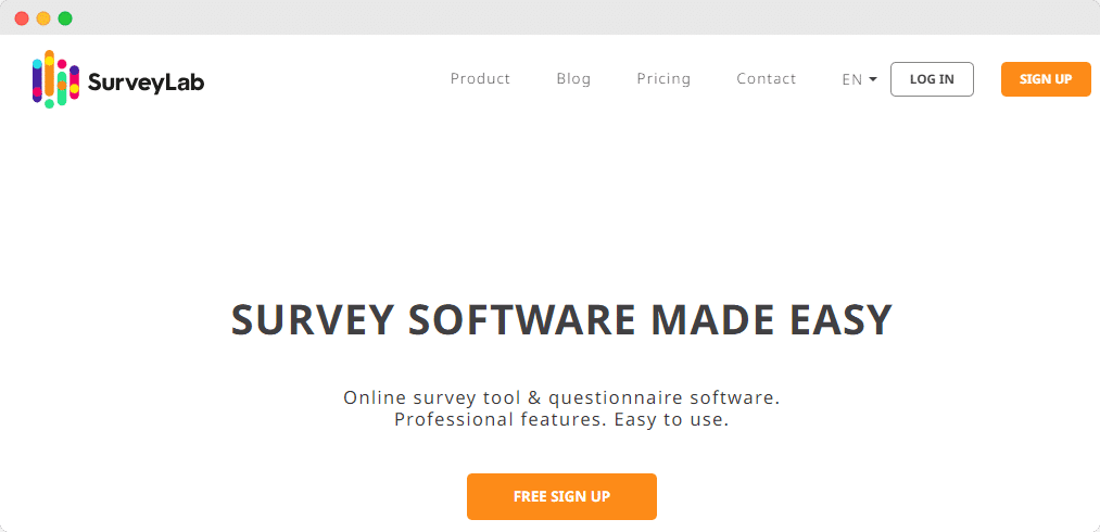 SurveyLab's website