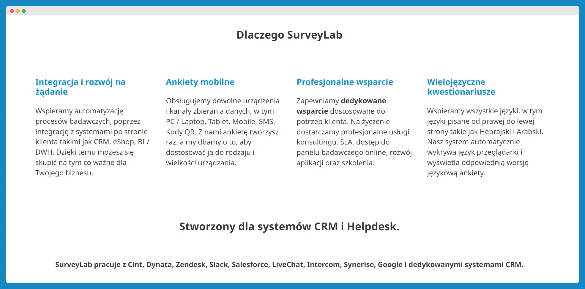 funkcje SurveyLab