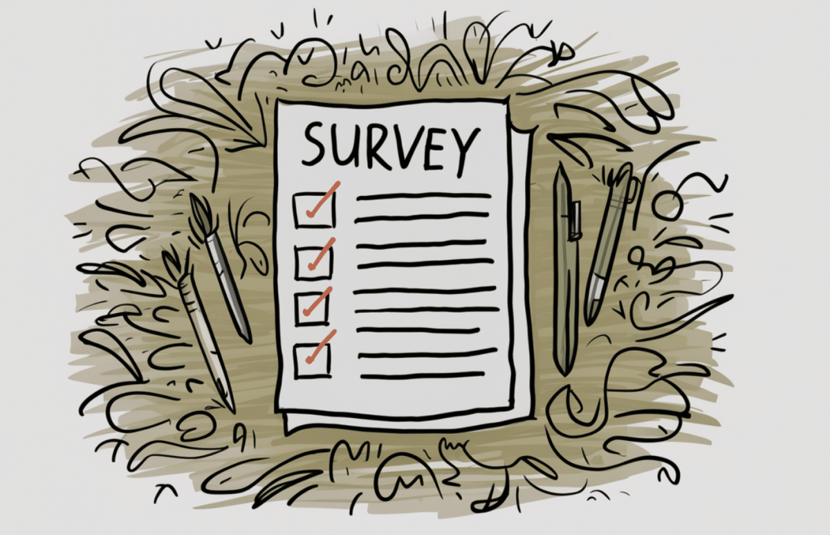 a survey with close ended questions