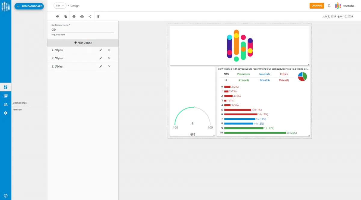 Gathering real-time results of differential scale questions with Surveylab