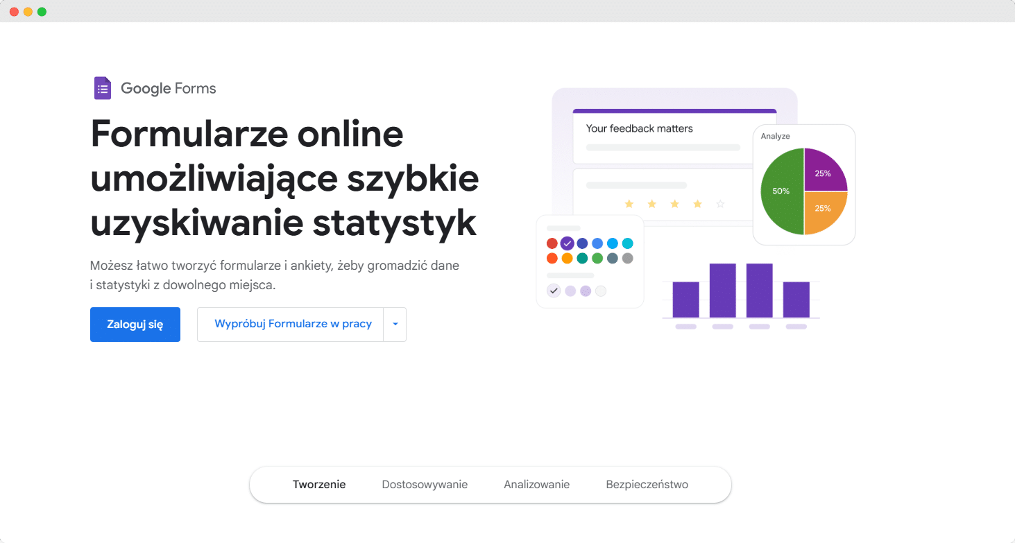 Google Forms - strona główna