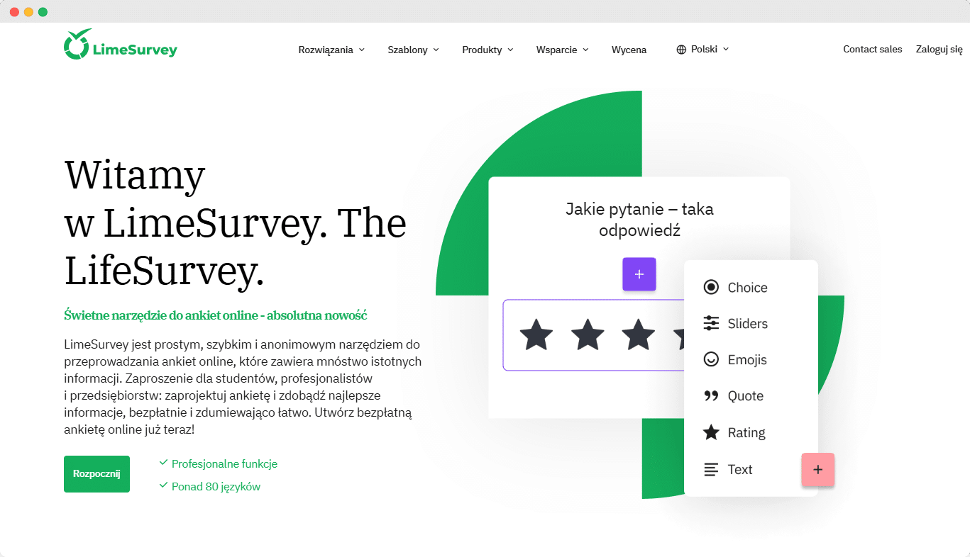LimeSurveys - strona główna