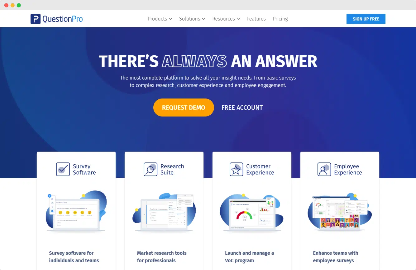 QuestionPro - strona główna