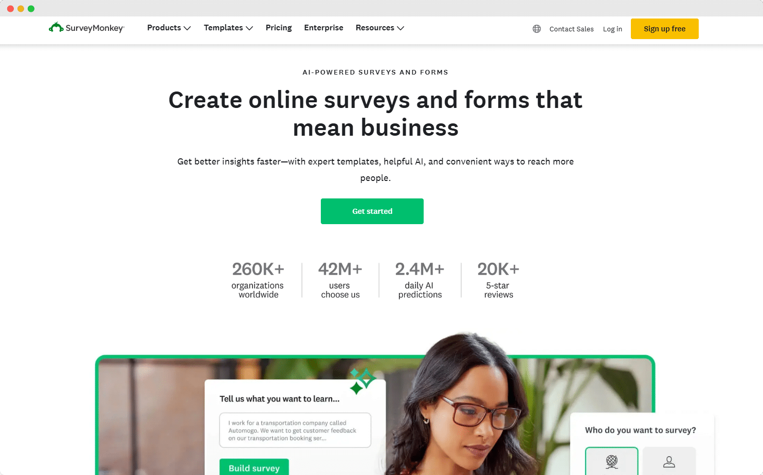 SurveyMonkey - strona główna