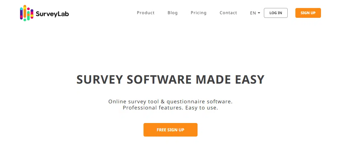 SurveyLab survey tool with intuitive interface used to create surveys and get accurate insights on the responses