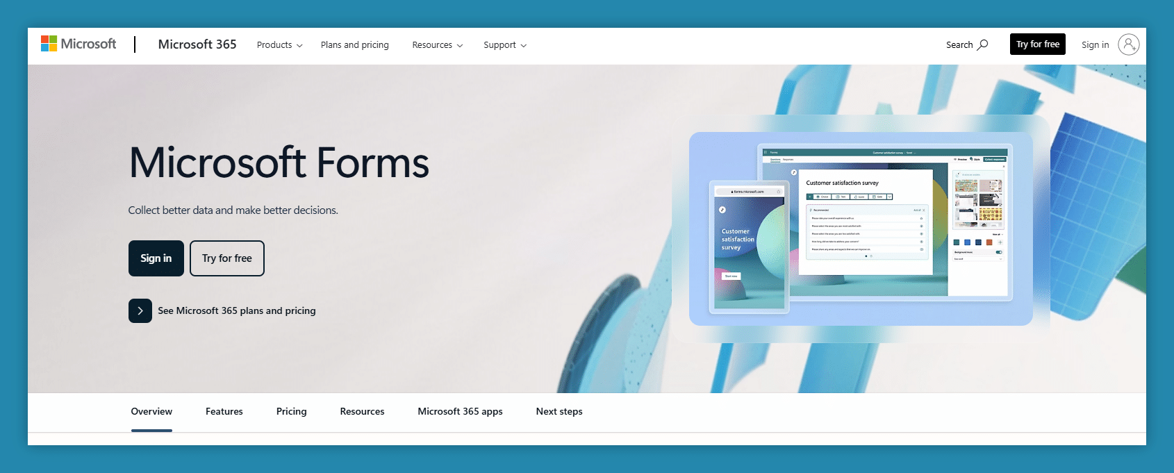 Microsoft homepage