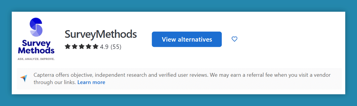 SurveyMethods reviews on Capterra