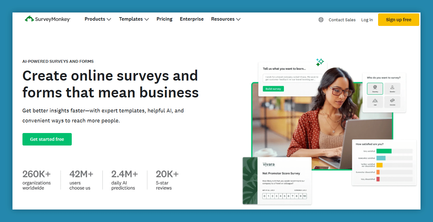 SurveyMonkey - SurveyMethods alternative to try