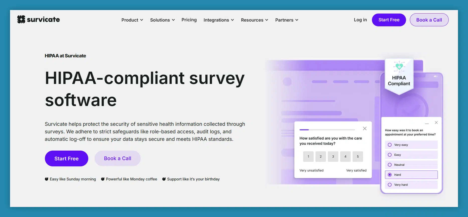HIPAA compliant survey tool: Survicate