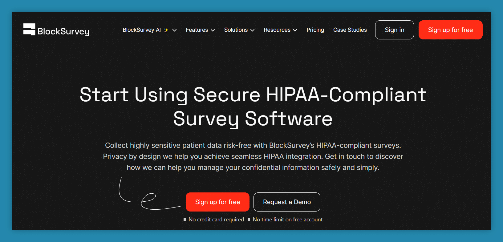 HIPAA compliant survey tool: BlockSurvey