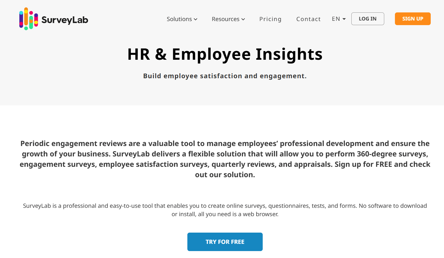 A tool you can use to ask sales performance review questions - SurveyLab