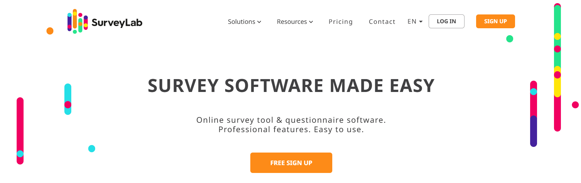 SurveyLab online forms marker main website