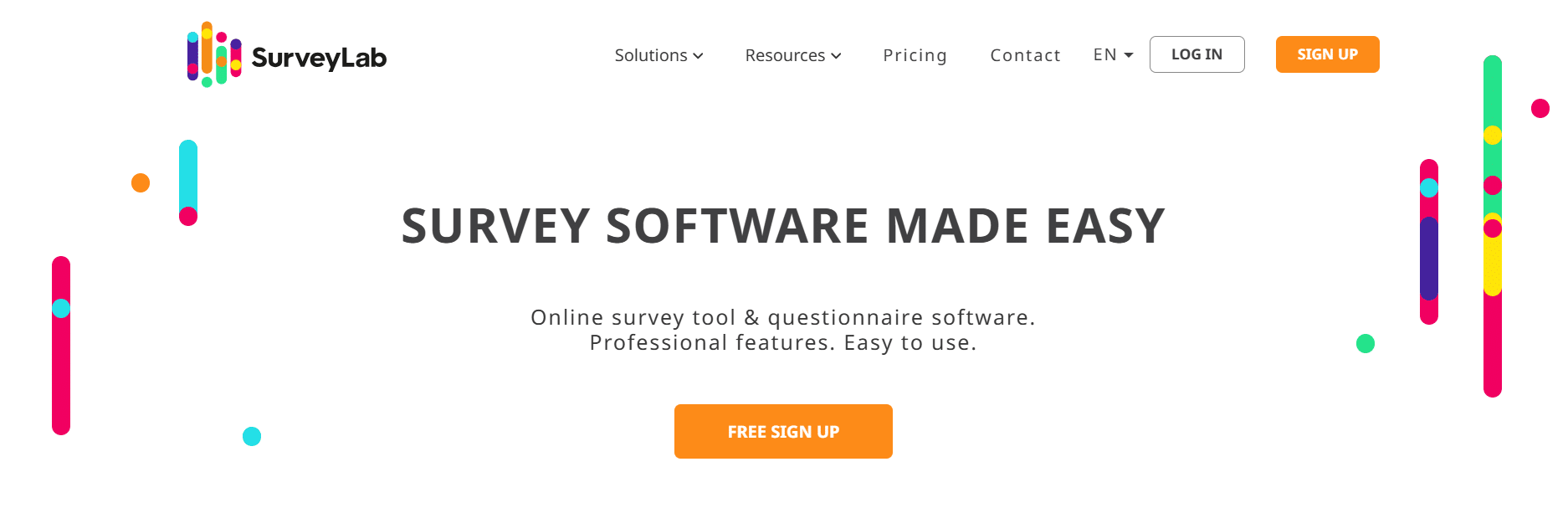 SurveyLab main website - the best LimeSurvey alternative with great features and customer service