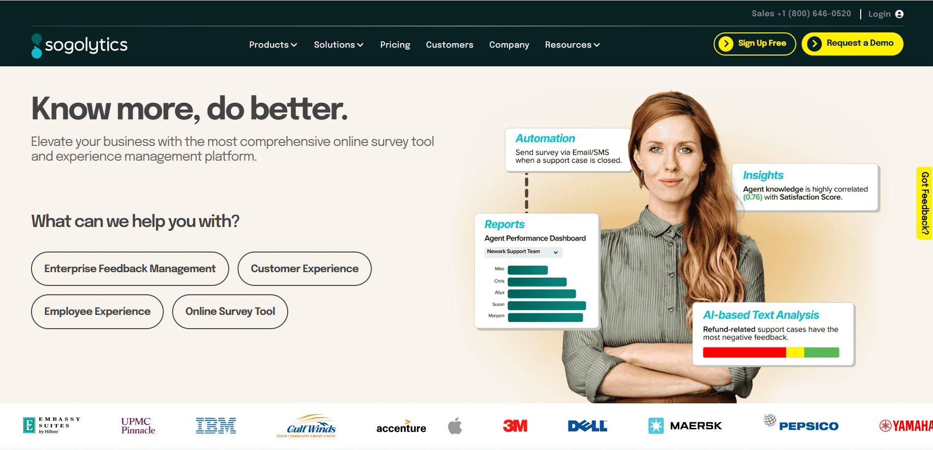 Sogolytics - the customer experience management platform - website