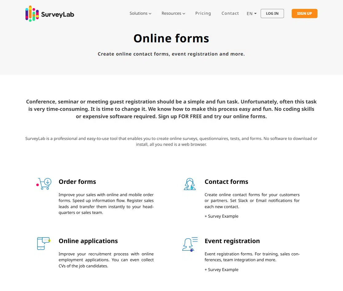 The best event survey software - SurveyLab with a completely free trial
