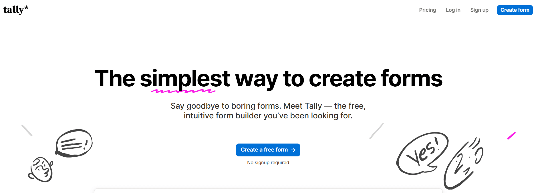 Tally survey tool