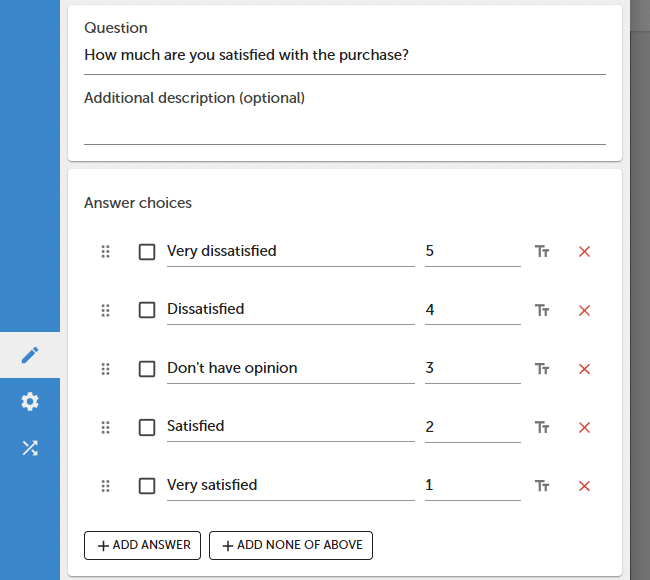 Metric points for NPS survey report with SurveyLab.