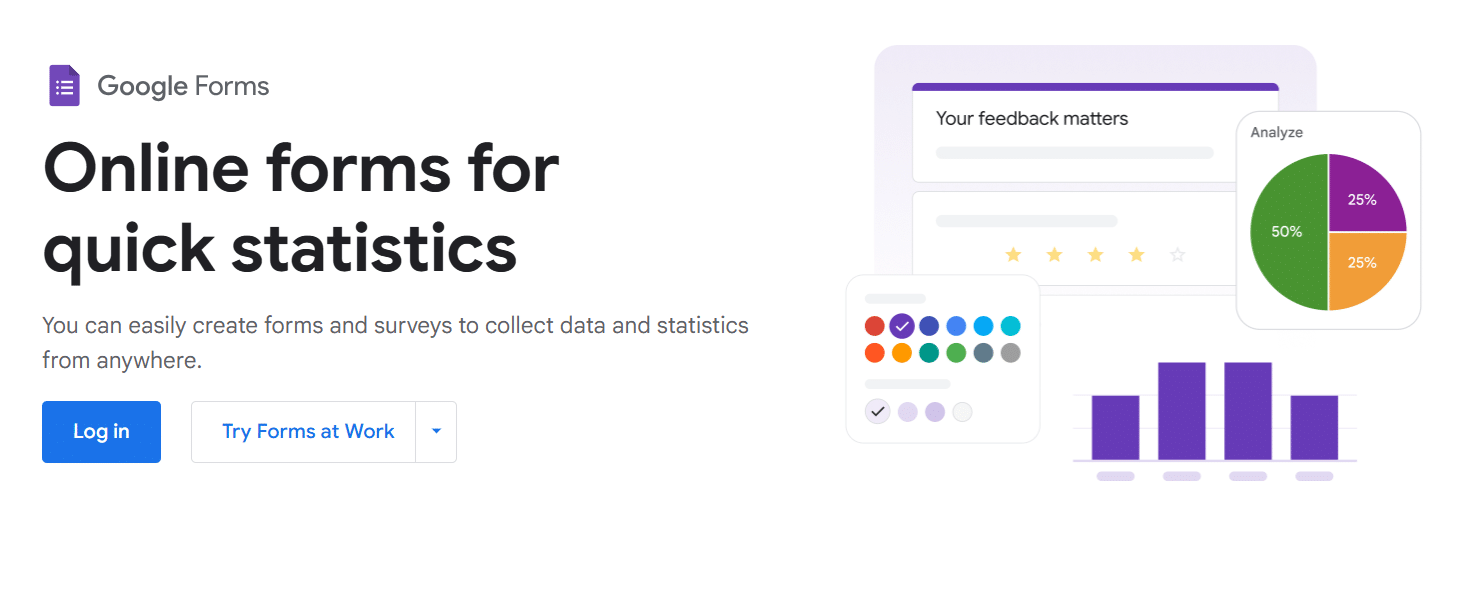 Google Forms survey tool